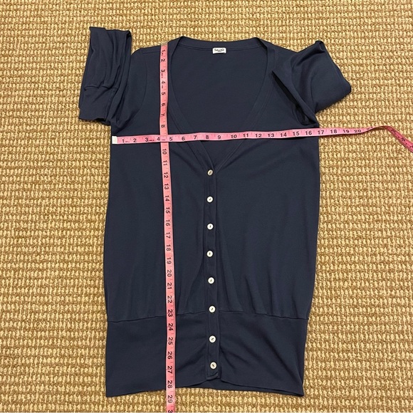 Splendid Blue Cotton V-Neck Cardigan Small - Picture 4 of 7